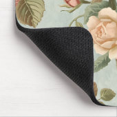 Romantischer Vintage-Rosengarten Mousepad (Ecke)