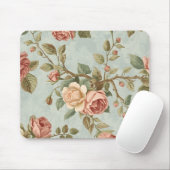 Romantischer Vintage-Rosengarten Mousepad (Mit Mouse)