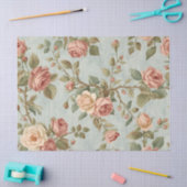 Romantischer Vintage-Rosengarten Seidenpapier (Basteln)