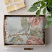 Romantischer Vintage-Rosengarten Seidenpapier (Geschenk)