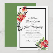 Romantischer Vintager Garten | Hochzeit Einladung (Vorne/Hinten)