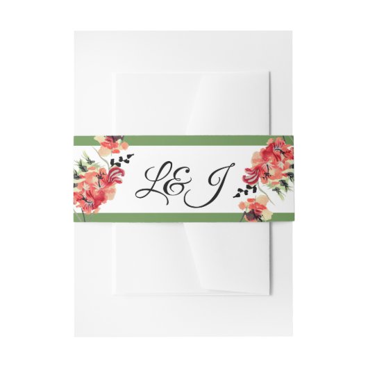 Romantischer Vintager Garten | Hochzeit Einladungsbanderole (Vorderseite Beispiel)