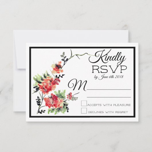 Romantischer Vintager Garten | HochzeitsrSVP RSVP Karte (Vorderseite)