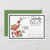 Romantischer Vintager Garten | HochzeitsrSVP RSVP Karte (Vorne/Hinten)
