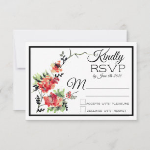 Romantischer Vintager Garten HochzeitsrSVP RSVP Karte