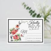 Romantischer Vintager Garten | HochzeitsrSVP RSVP Karte (Stehend Vorderseite)