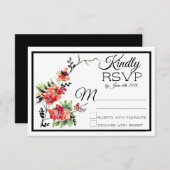 Romantischer Vintager Garten | HochzeitsrSVP RSVP Karte (Vorne/Hinten)