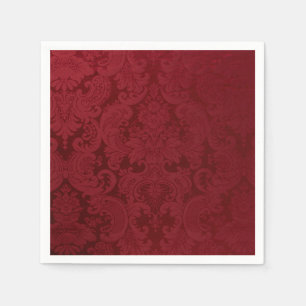 Romantischer Vintager roter Damast Serviette