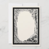 Romantischer Vintager Waldbaumgarten Einladung (Rückseite)