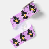 Romantischer Vogel mit Blumen Funny Ribbon Satinband (Rückseite)