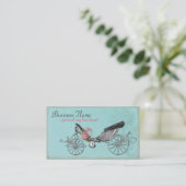 Romantischer Wagen Visitenkarte (Stehend Vorderseite)