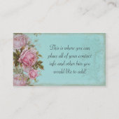 Romantischer Wagen Visitenkarte (Rückseite)