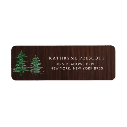 Romantischer Wald Wasserfarbenwald Rustikales Holz (Vorne)