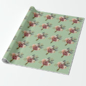 Romantischer Wasserfarben-Brautstrauß Geschenkpapier (Ungerollt)