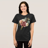 Romantischer Wasserfarben-Brautstrauß Tri-Blend Shirt (Vorderseite voll)