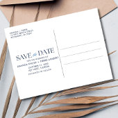 Romantischer Wasserfarbenstrand Hochzeit Save the Ankündigungspostkarte