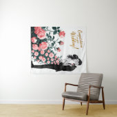 Romantischer Wedding Kiss mit Blumenkleid #2 Wandteppich (Beispiel (Horizontal))
