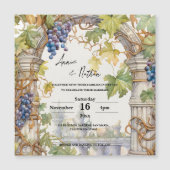 Romantischer Weinberg Einladung (Vorderseite)