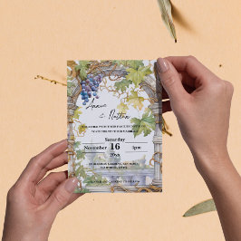 Romantischer Weinberg Einladung Postkarte