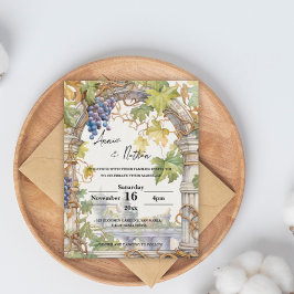 Romantischer Weinberg Einladung Postkarte