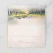 Romantischer Weinberg Rustikale Hochzeit Platzkarte (Außenseite Aufgefaltet)