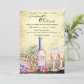 Romantischer Weinkeller Weinkultur und Erde Einladung (Stehend Vorderseite)