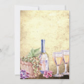 Romantischer Weinkeller Weinkultur und Erde Einladung (Rückseite)