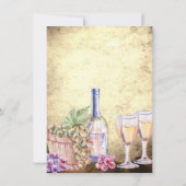 Romantischer Weinkeller Weinkultur und Erde Save The Date (Rückseite)