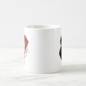 Romantischer Weinroter Herzengel Bogen und Pfeil L Kaffeetasse (Mittel)