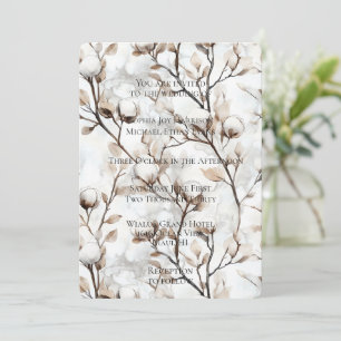 Romantischer Weiß blühender Baum für die Hochzeit Einladung