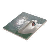 Romantischer weisser Schwan Fliese (Seite)