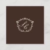 Romantischer westlicher Monogramm-Hochzeits-QR-Cod Begleitkarte (Vorderseite)