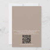 Romantischer Wildblumengarten Rustikaler QR-Code H Einladung (Rückseite)