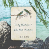 Romantischer Willow Aquamarin Love Bird Save the D Magnet