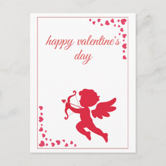 Romantischer Winkel der Liebe Cupido Valentinstag Feiertagspostkarte