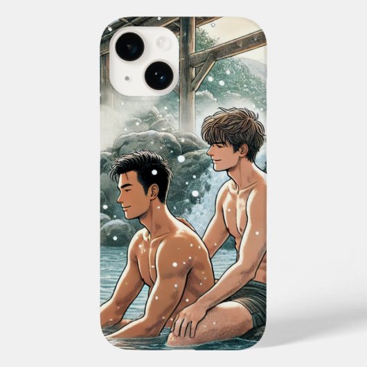 Romantischer Winter onsen Case-Mate iPhone Hülle (Rückseite)