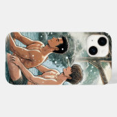 Romantischer Winter onsen Case-Mate iPhone Hülle (Rückseite (Horizontal))