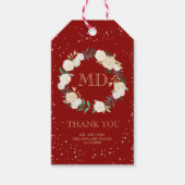 Romantischer Winter Wedding Favor Geschenk Hang Ta Geschenkanhänger (Vorderseite)