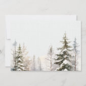 Romantischer Winterwald Einladung zur Hochzeit (Rückseite)