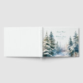 Romantischer Winterwald Hochzeitshaus Gästebuch (Voll)