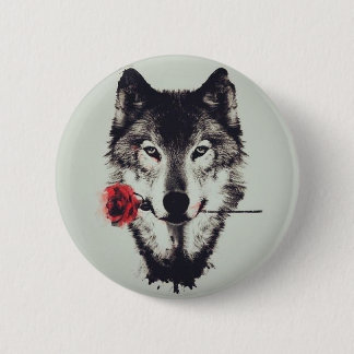 Romantischer Wolf Button