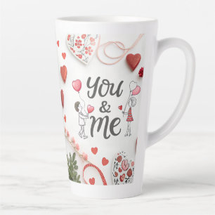 Romantischer "You & Me" Valentinstag  Milchtasse