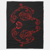 Romantischer, zarter Goth Fleecedecke (Vorderseite)