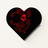 Romantischer, zarter Goth Notizblock (Rückseite)