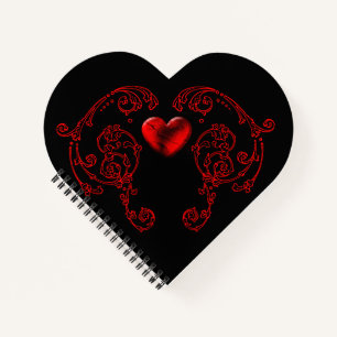 Romantischer, zarter Goth Notizblock