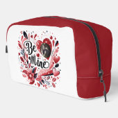 Romantischer Zitat "Be Mine" Dunkelrotes Herz Bohe Waschbeutel (Rechte Ecke)