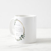 Romantischer Zitat Eucalyptus Gold Kaffeetasse (Vorderseite Links)