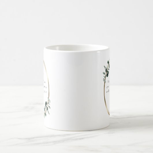 Romantischer Zitat Eucalyptus Gold Kaffeetasse (Mittel)