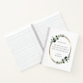 Romantischer Zitat Personalisiert Eukalyptus Notizblock (Innenseite)