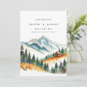 Romantischer Zollgebirge Save The Date (Stehend Vorderseite)